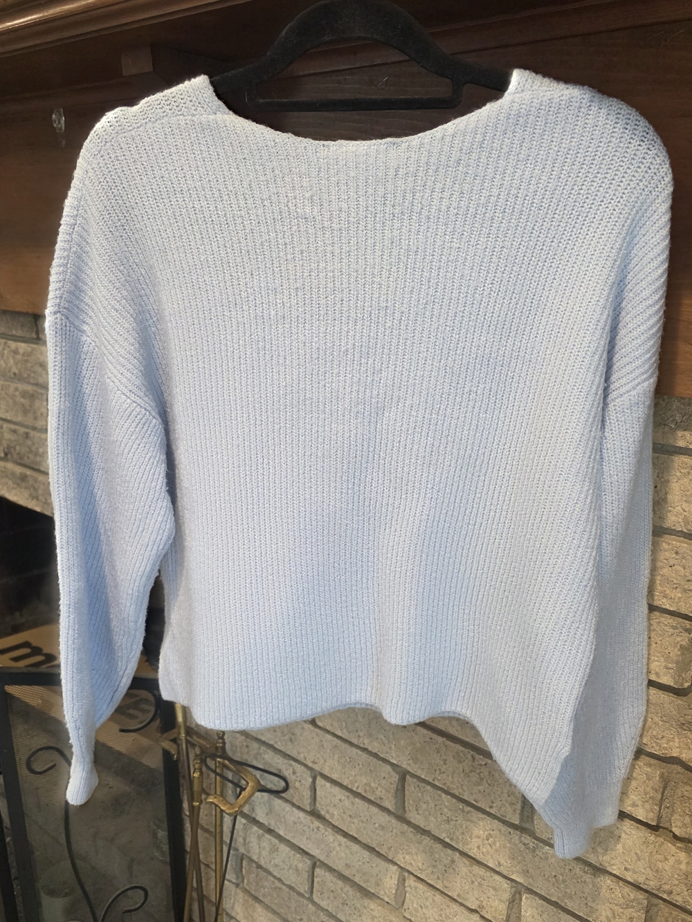 ASOS Pale Blue V-Neck Ribbed Knit Sweater - Picture 6 of 6